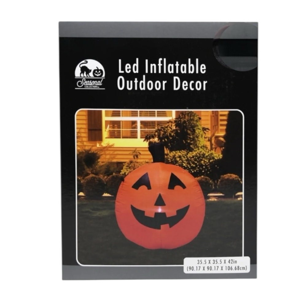 Halloween LED 4 Ft Inflatable Pumpkin Outdoor Decoration NWT